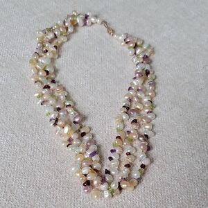 Multicolor Pearl and Gemstone Necklace